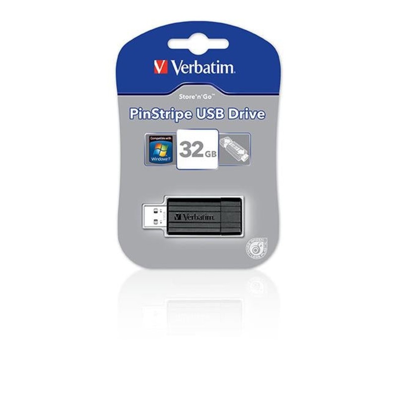 Verbatim usb storage device store and go pinstripe 128gb