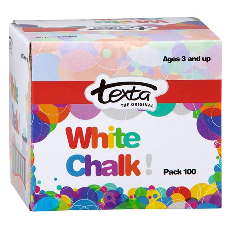Texta chalk white pk100