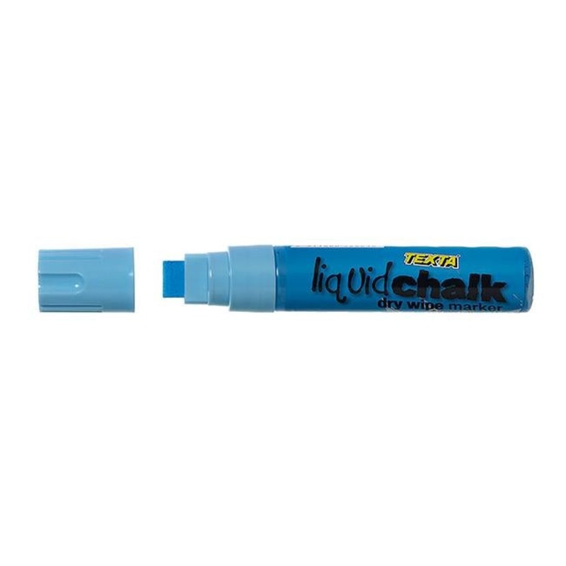 Texta liquid chalk marker dry wipe blue