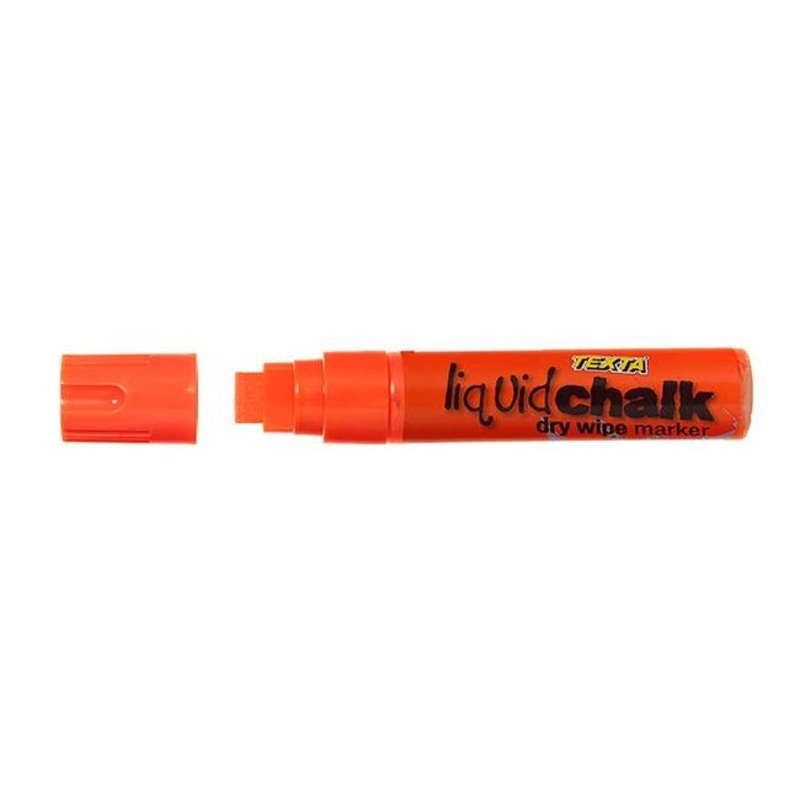 Texta liquid chalk marker dry wipe orange