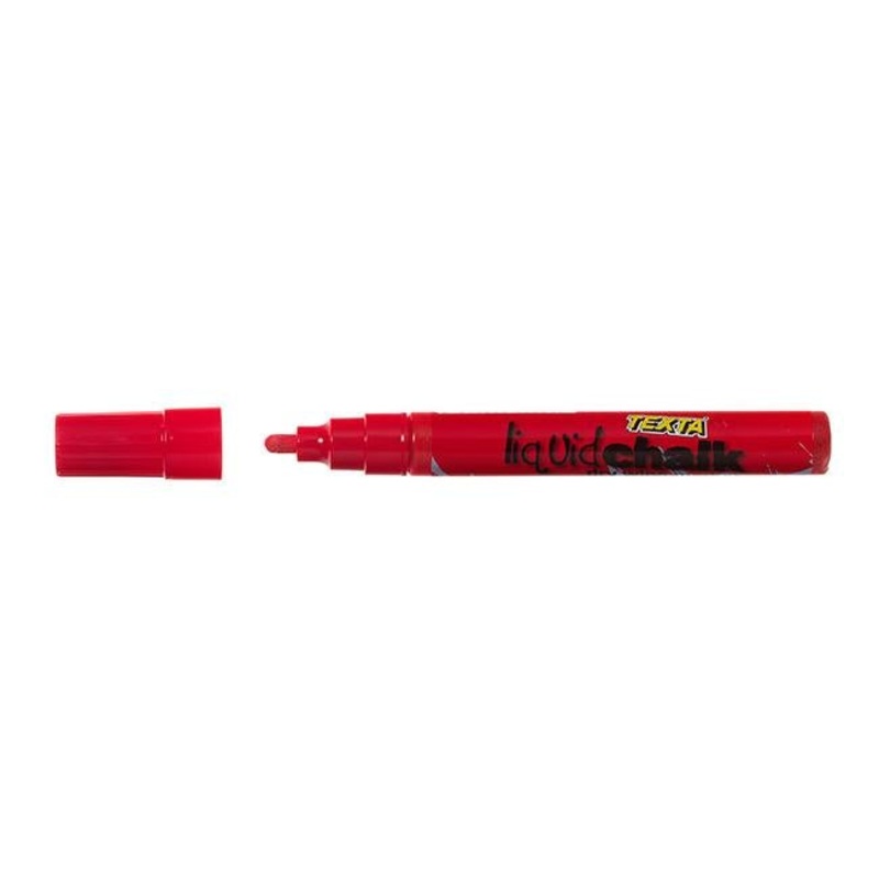 Texta liquid chalk marker dry wipe red
