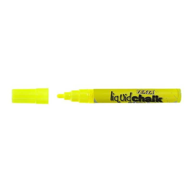 Texta liquid chalk marker dry wipe yellow