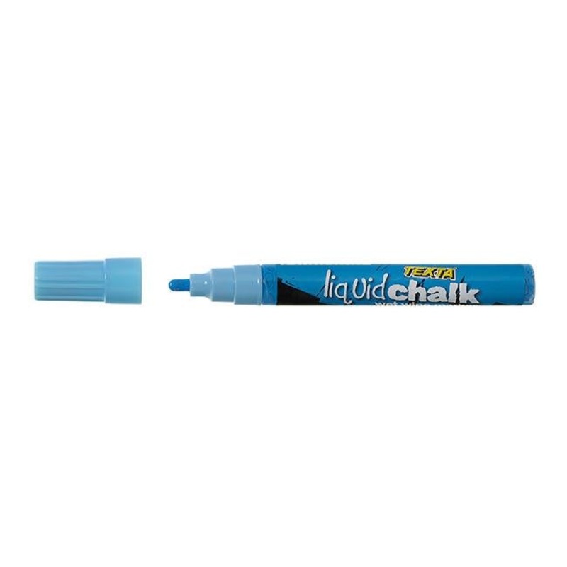 Texta liquid chalk marker wet wipe blue