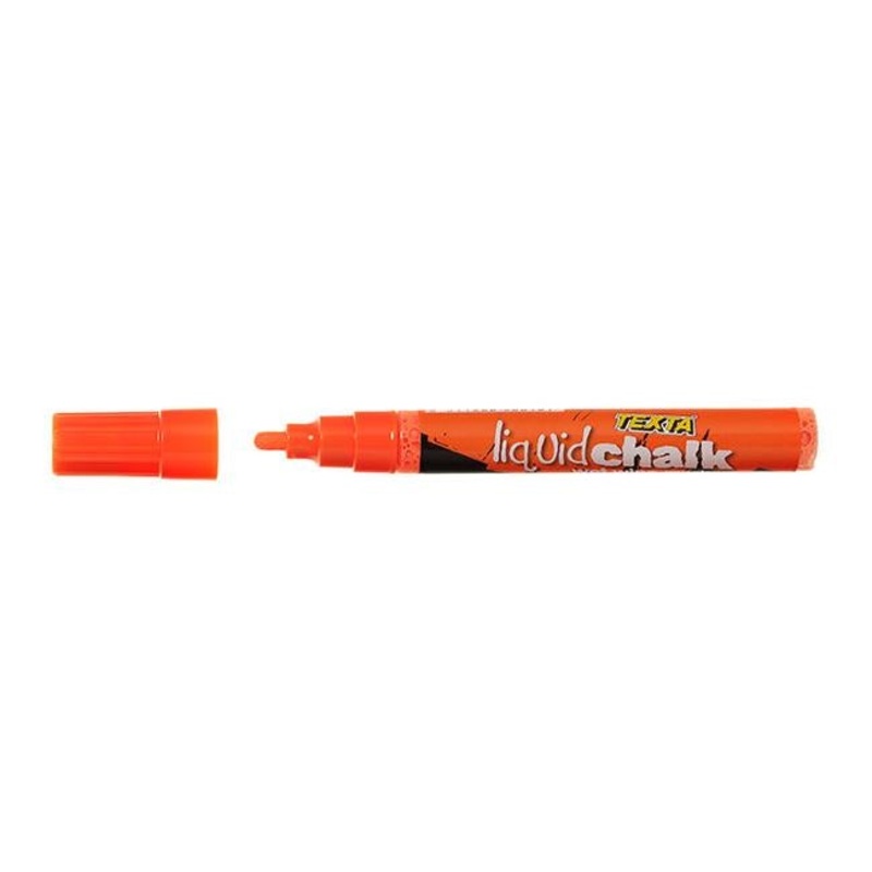 Texta liquid chalk marker wet wipe orange