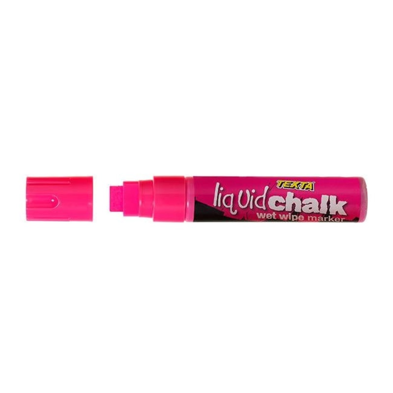 Texta liquid chalk marker wet wipe pink