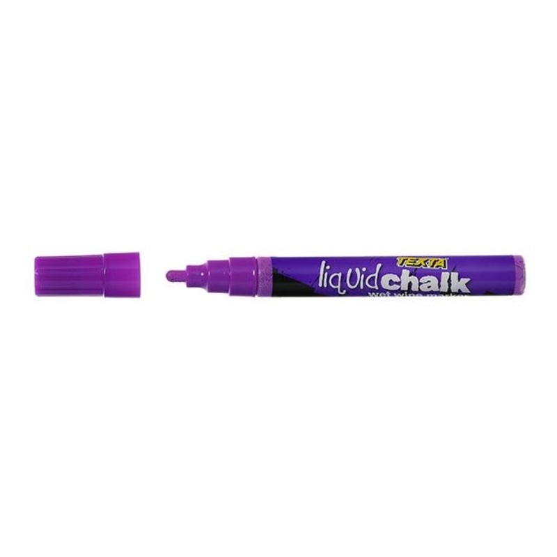 Texta liquid chalk marker wet wipe purple
