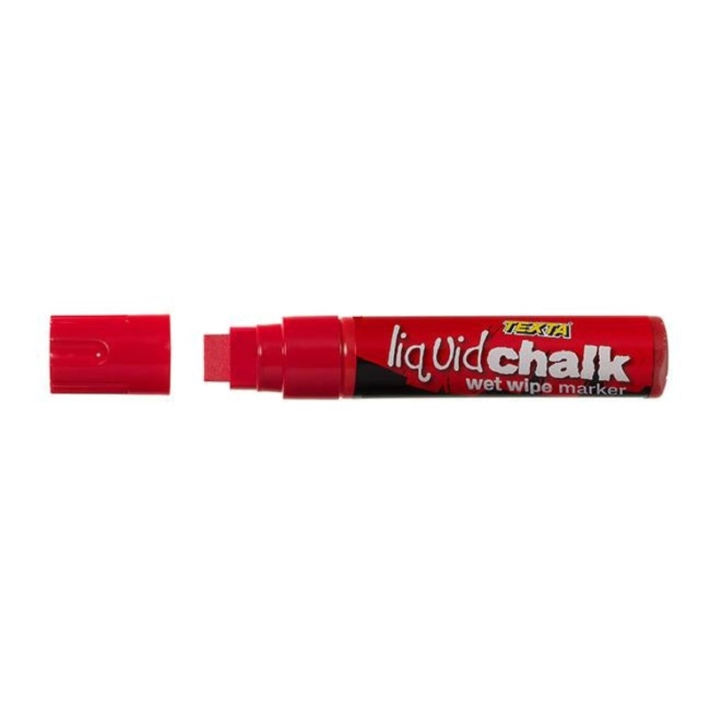 Texta liquid chalk marker wet wipe red