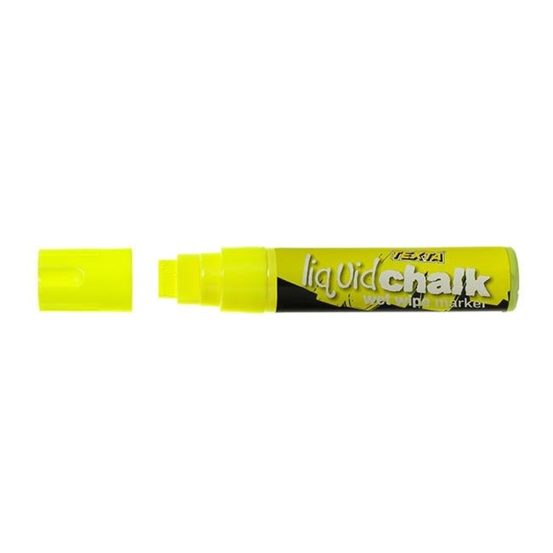 Texta liquid chalk marker wet wipe yellow