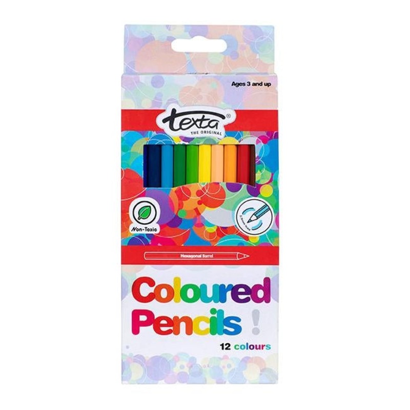 Texta coloured pencils box 12