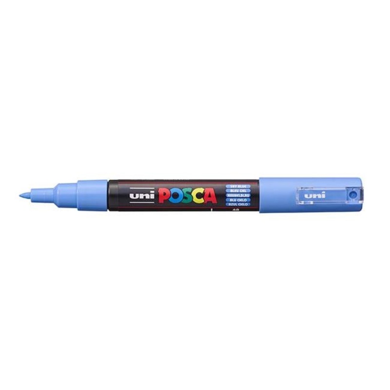 Uni Posca Marker 0.7mm Ultra-Fine Round Tip Sky Blue PC-1M