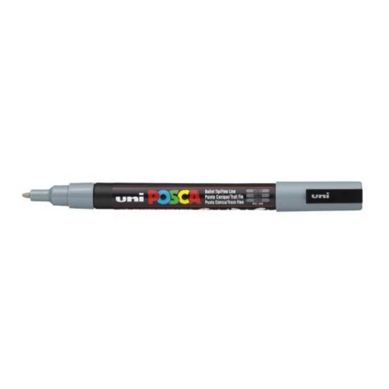 Uni Posca Marker 0.9-1.3mm Fine Grey PC-3M