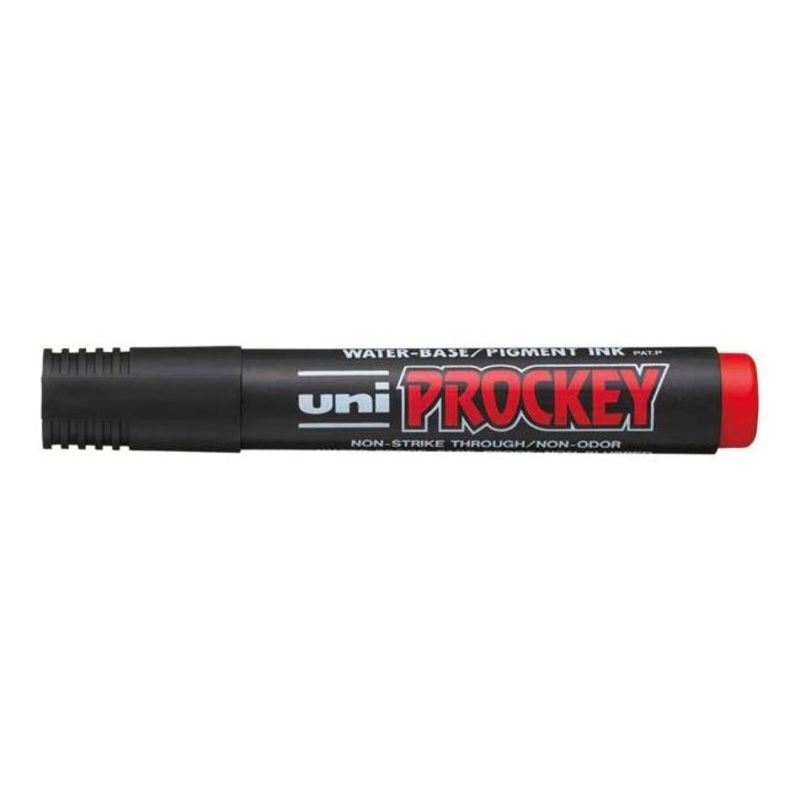 Uni Prockey Marker 5.7mm Chisel Tip Red PM-126