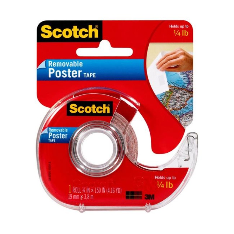 Scotch Poster Tape Removable 109 19mmx3.8m on dispenser