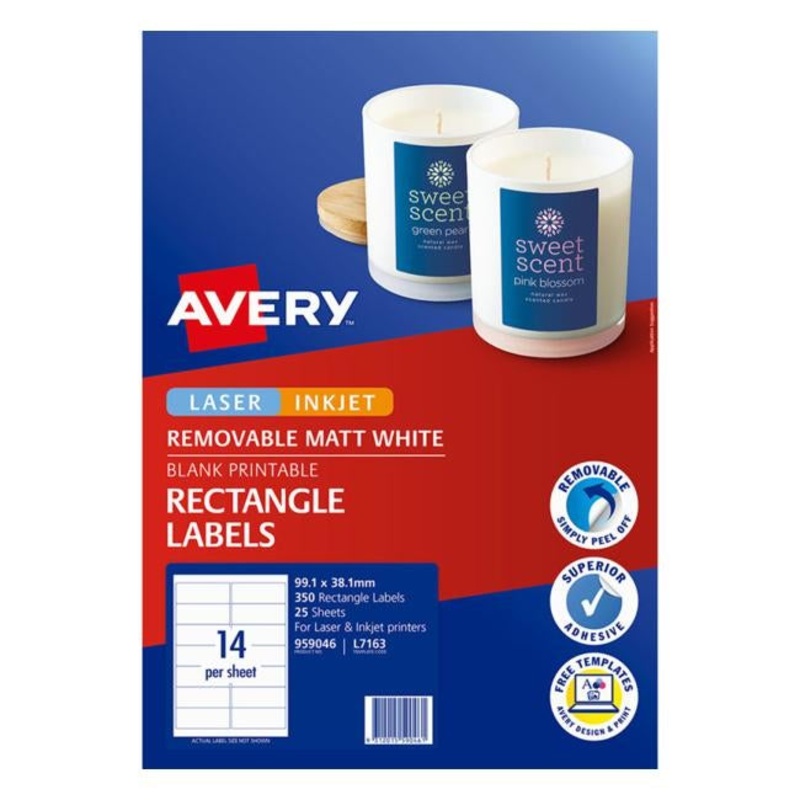 Avery Label L7163 Rev-25 99.138.1 25 Sheets