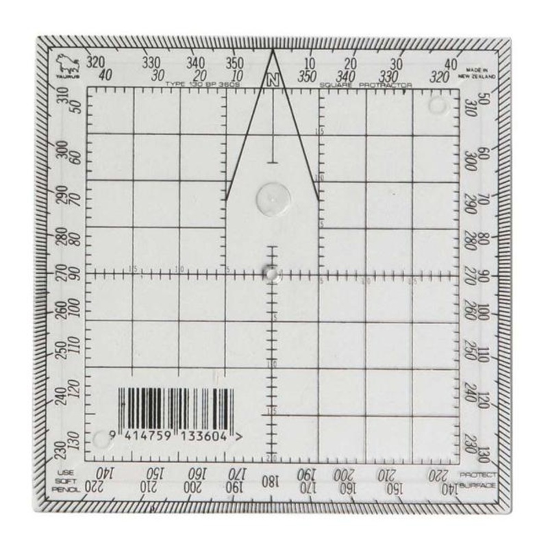 Taurus Protractor 13cm Square