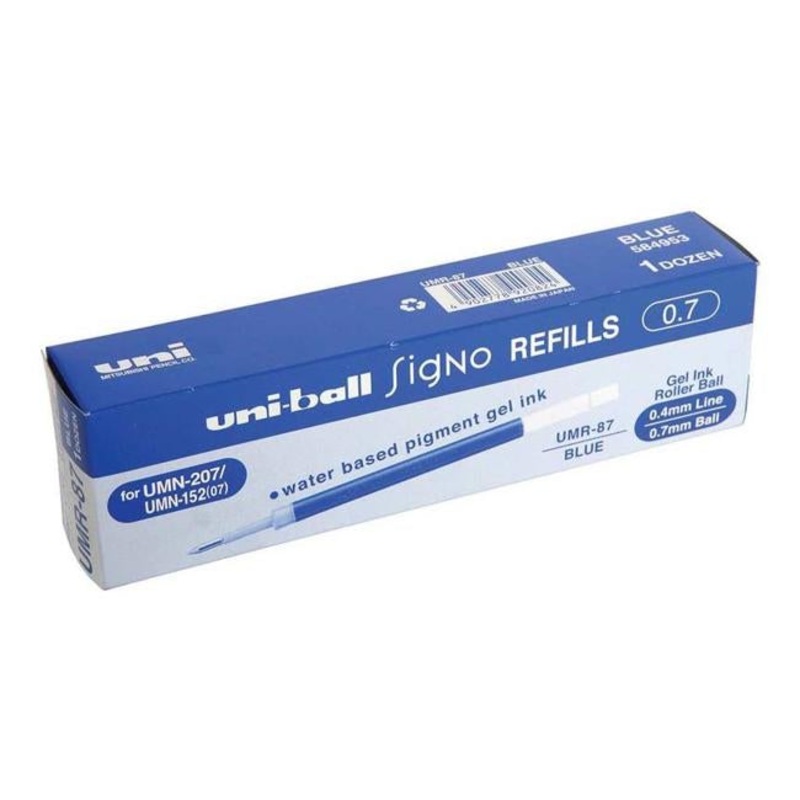 Uni-ball Signo Refill for UM-152/UMN-207 0.7mm Blue UMR-87