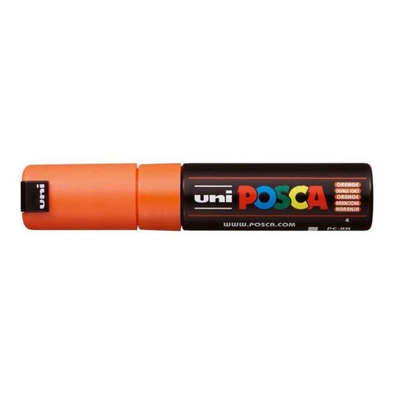 Uni Posca Marker 8.0mm Bold Chisel Orange PC-8K