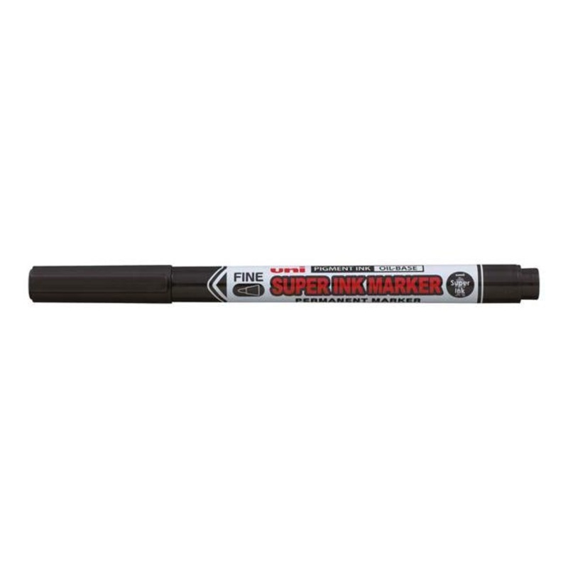 Uni Super Ink Capped Permanent Marker 0.9mm Black PNA-125