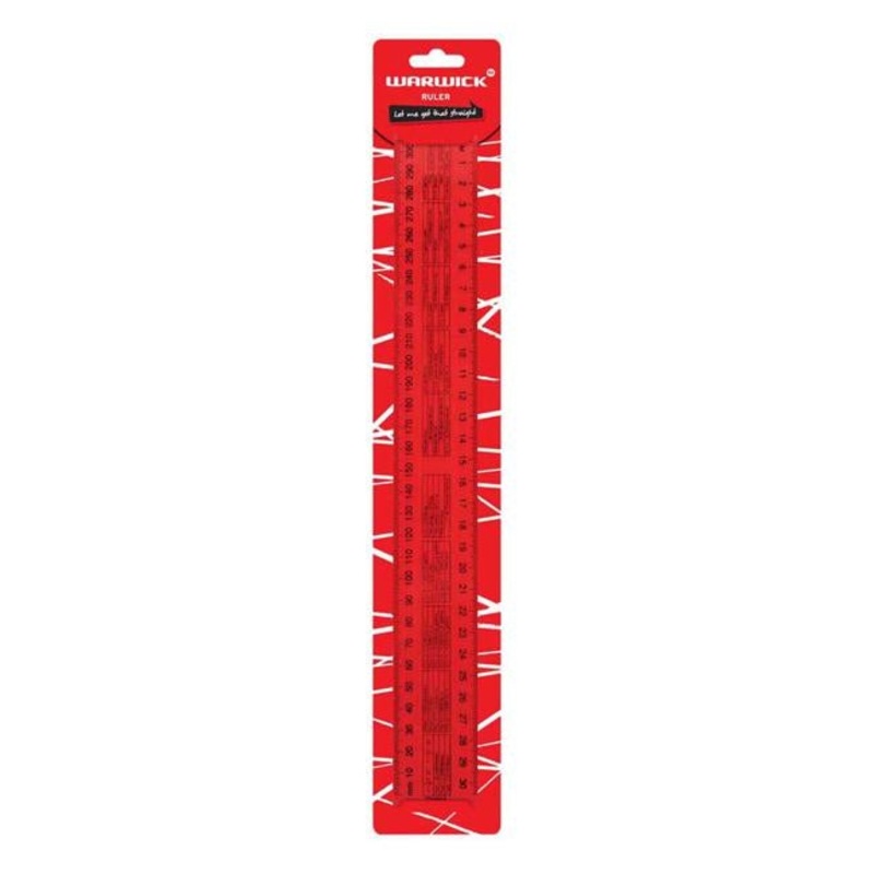 Warwick Ruler Clear 30cm