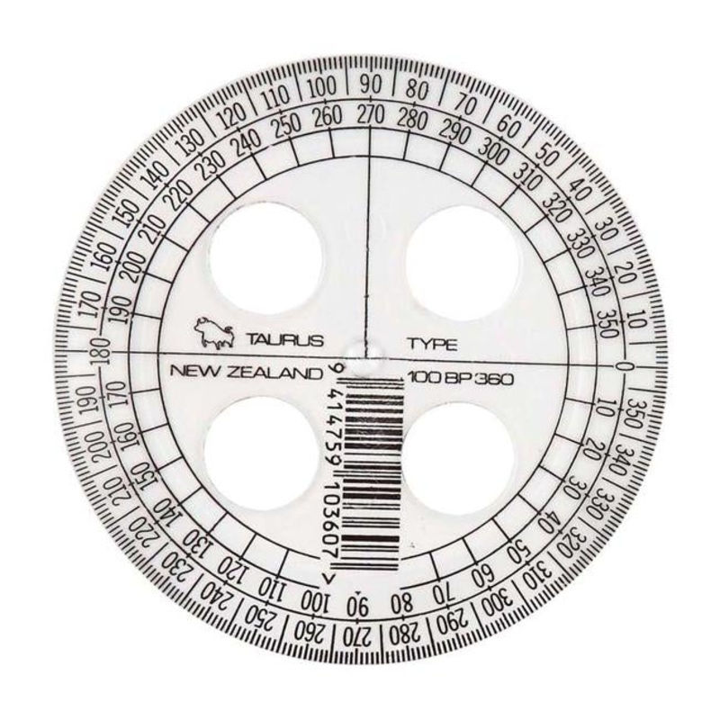 Taurus Protractor 10cm 360