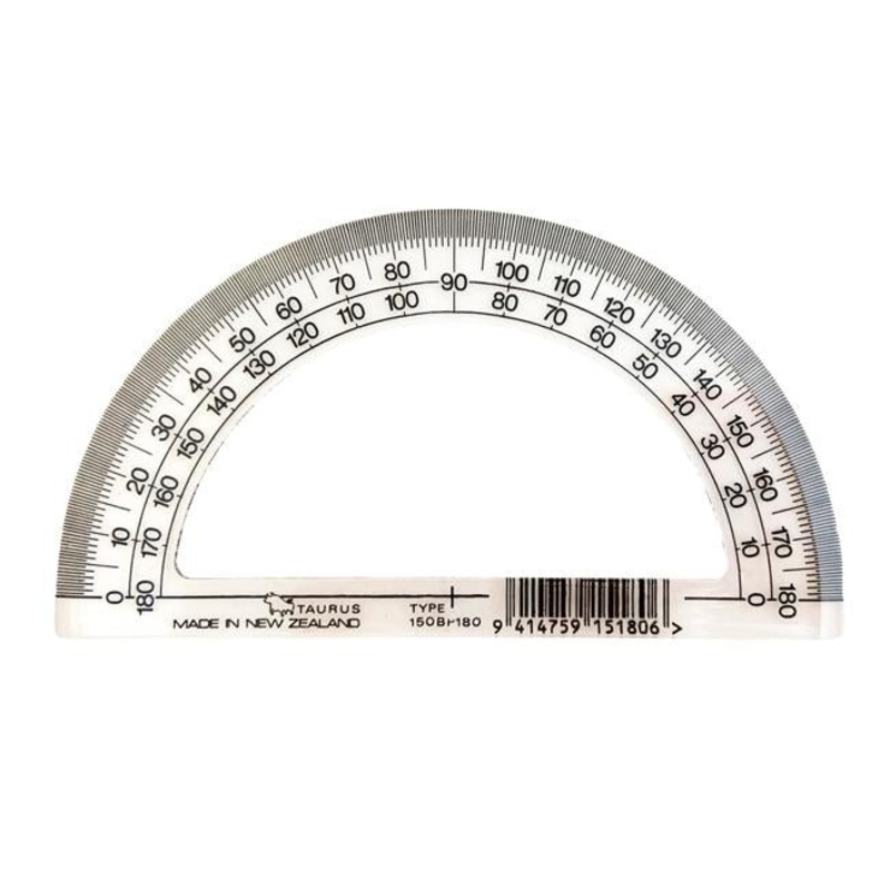 Taurus protractor 180 degrees 15cm wide