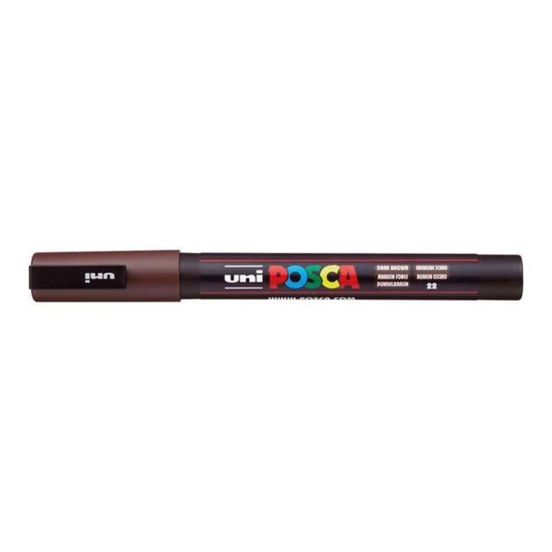 Uni Posca Marker 0.9-1.3mm Fine Dark Brown PC-3M
