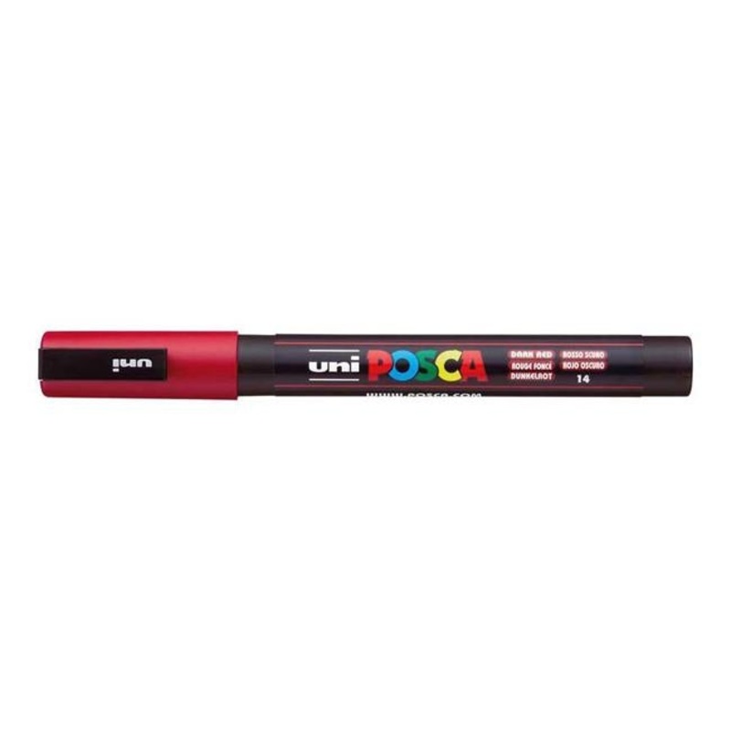Uni Posca Marker 0.9-1.3mm Fine Dark Red PC-3M
