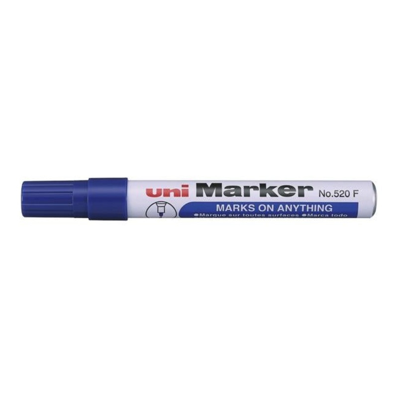 Uni Permanent Bullet Tip Marker Blue 520
