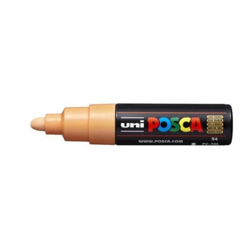 Uni Posca Marker 4.5-5.5mm Bold Bullet Light Orange PC-7M