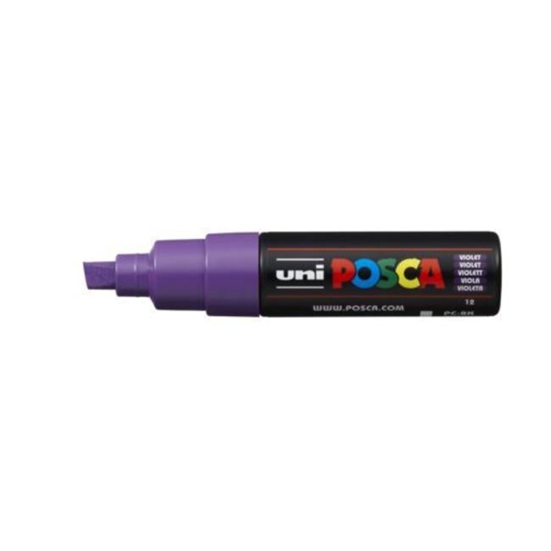 Uni Posca Marker 8.0mm Bold Chisel Violet PC-8K