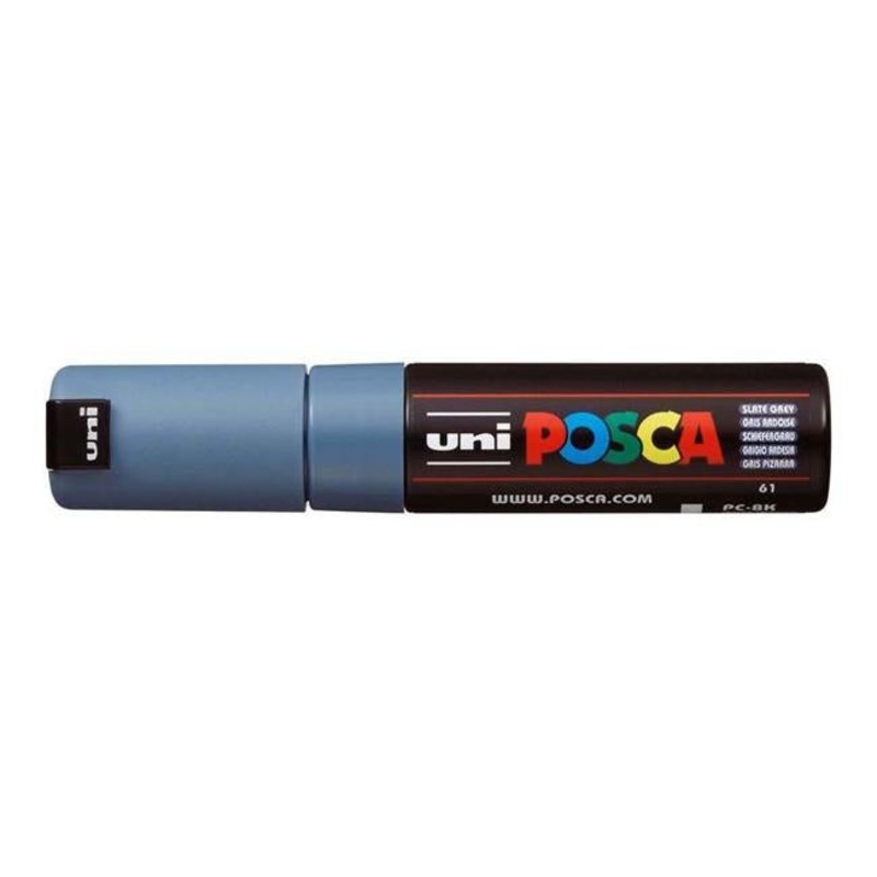 Uni Posca Marker 8.0mm Bold Chisel Slate Grey PC-8K