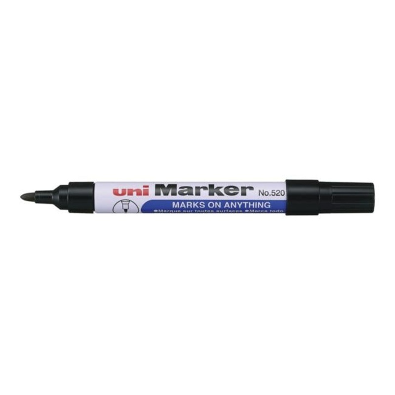 Uni Permanent Bullet Tip Marker Black 520
