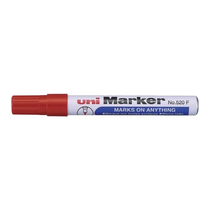 Uni Permanent Bullet Tip Marker Red 520