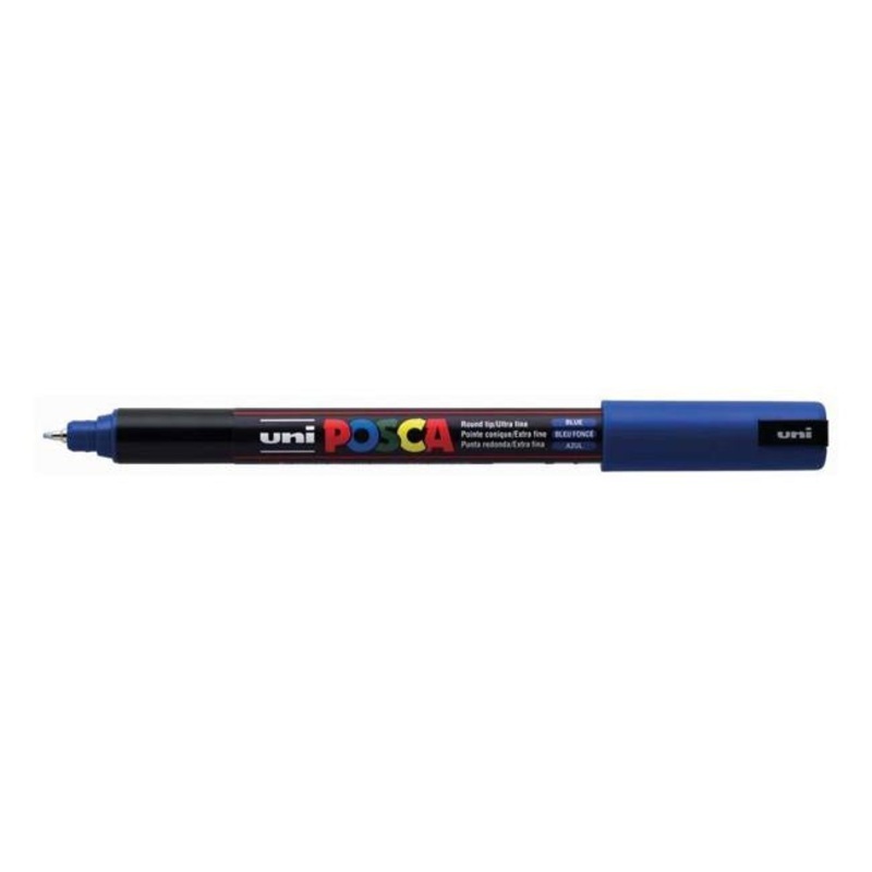 Uni Posca Marker 0.7mm Ultra-Fine Pin Tip Blue PC-1MR