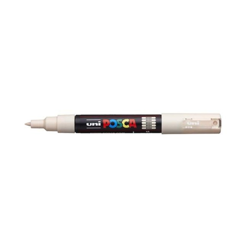 Uni Posca Marker 0.7mm Ultra-Fine Round Tip Beige PC-1M