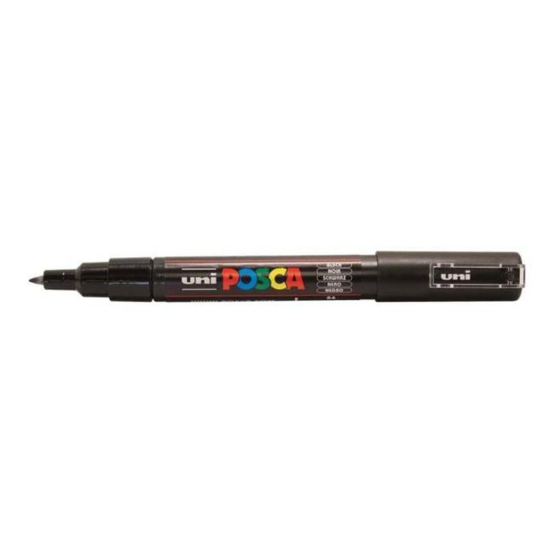 Uni Posca Marker 0.7mm Ultra-Fine Round Tip Black PC-1M
