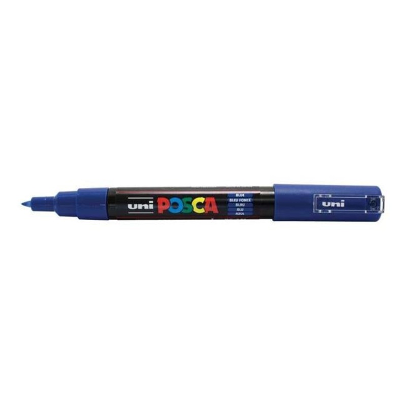 Uni Posca Marker 0.7mm Ultra-Fine Round Tip Blue PC-1M