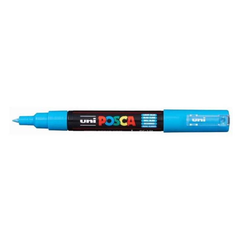 Uni Posca Marker 0.7mm Ultra-Fine Round Tip Light Blue PC-1M