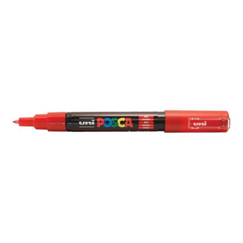 Uni Posca Marker 0.7mm Ultra-Fine Round Tip Red PC-1M