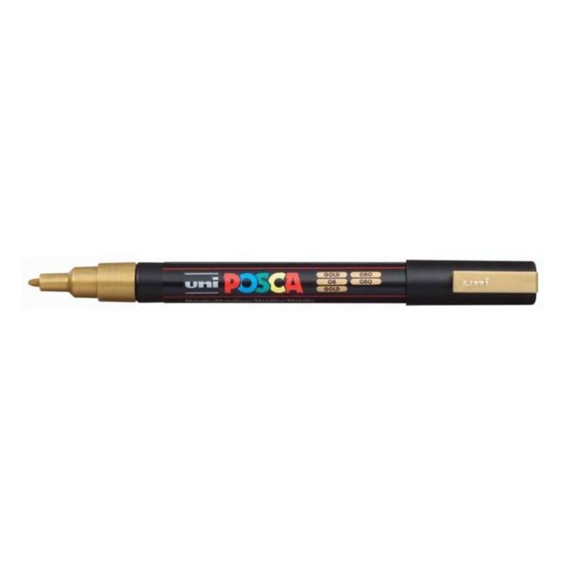 Uni Posca Marker 0.9-1.3mm Fine Gold PC-3M