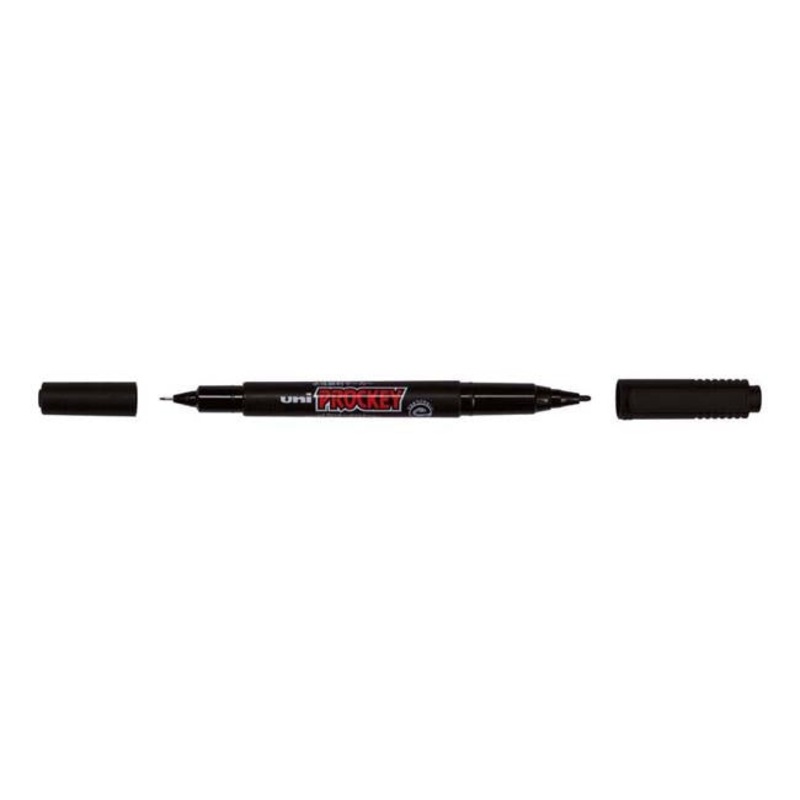 Uni Prockey Marker Dual Tip 0.4/0.9mm Black PM-120