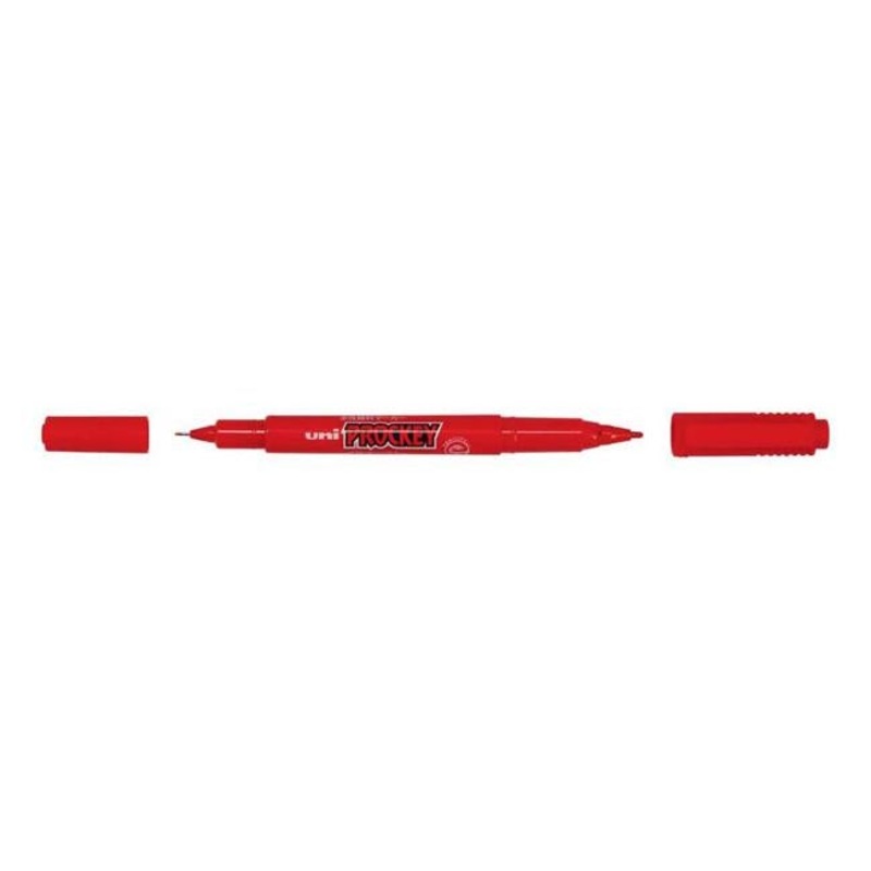 Uni Prockey Marker Dual Tip 0.4/0.9mm Red PM-120