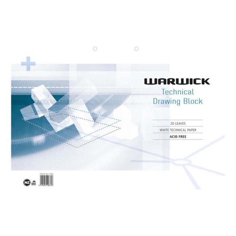 Warwick Refill Tech Drawing A3 20 Leaf 120gsm Punched 420x 297mm