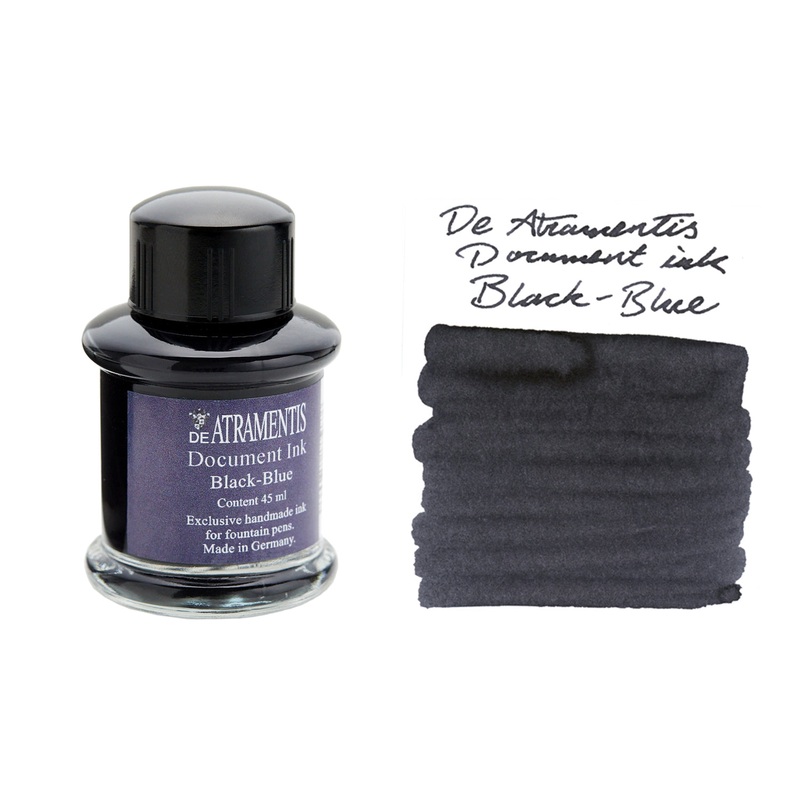 De Atramentis Document Ink Black Blue - 45ml Bottled Ink