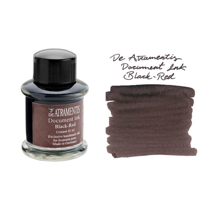 De Atramentis Document Ink Black Red - 45ml Bottled Ink