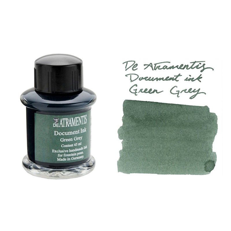 De Atramentis Document Ink Green Grey - 45ml Bottled Ink
