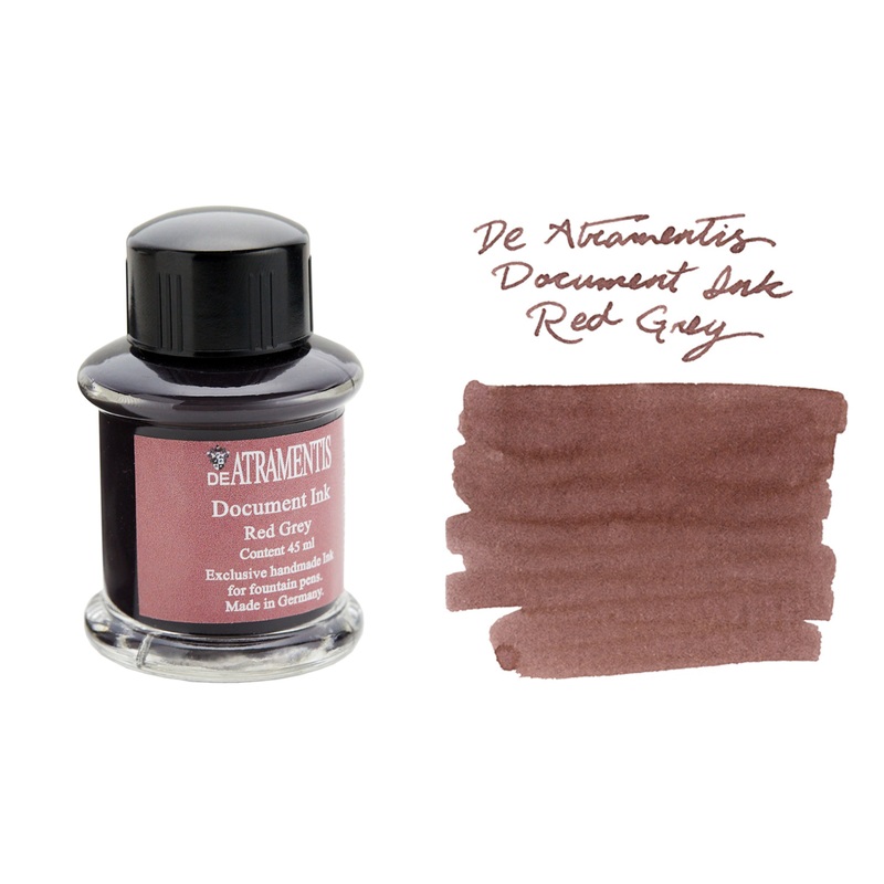 De Atramentis Document Ink Red Grey - 45ml Bottled Ink