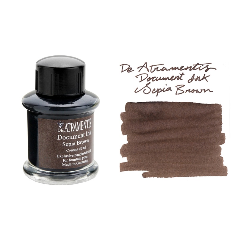 De Atramentis Document Ink Sepia Brown - 45ml Bottled Ink