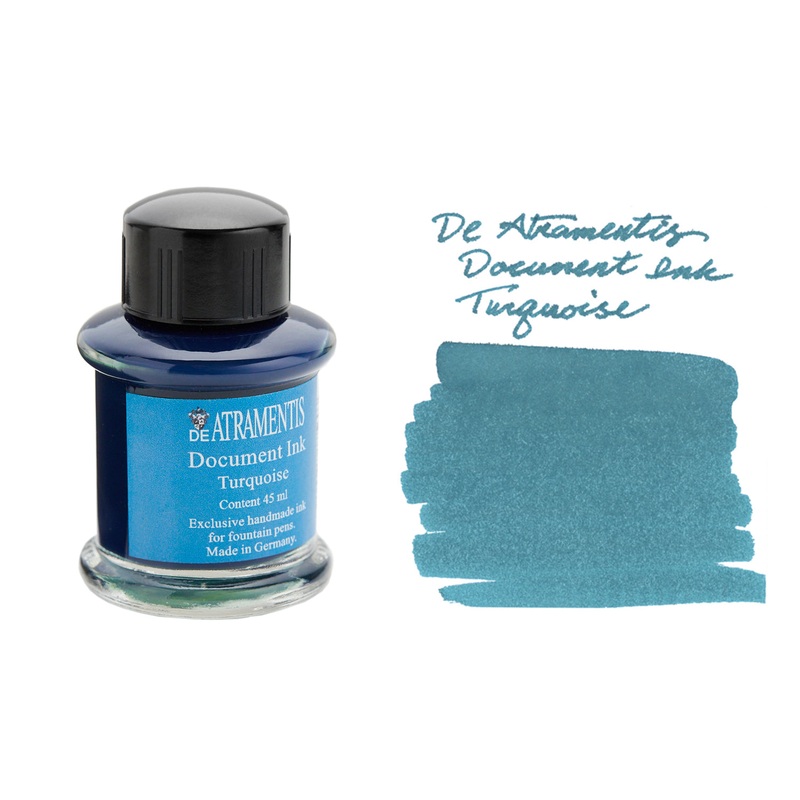 De Atramentis Document Ink Turquoise - 45ml Bottled Ink