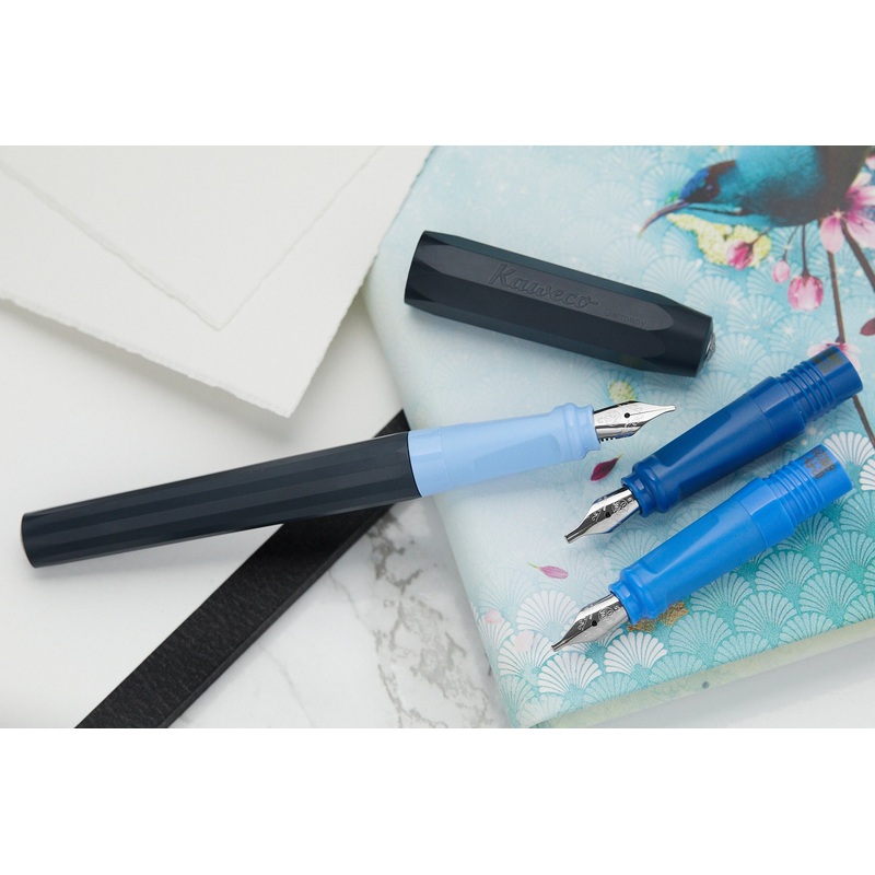 Kaweco Perkeo Calligraphy Fountain Pen Set - Blue